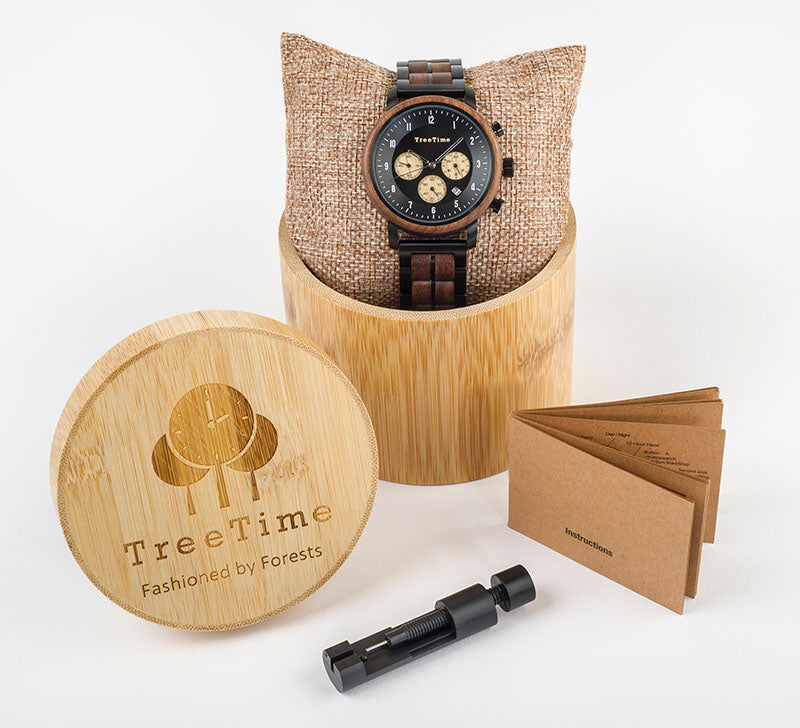 AENGUS Walnut Mens Chronograph Watch