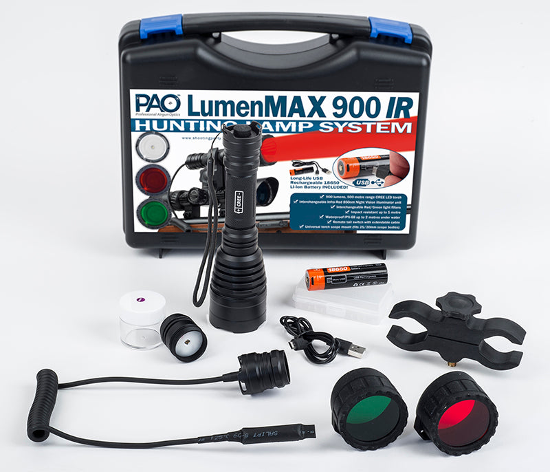 PAO® LumenMAX 900 IR Hunting Lamp & Infra-Red Night Vision Illuminator System
