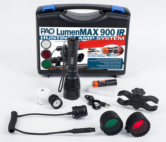 PAO® LumenMAX 900 IR Hunting Lamp & Infra-Red Night Vision Illuminator System