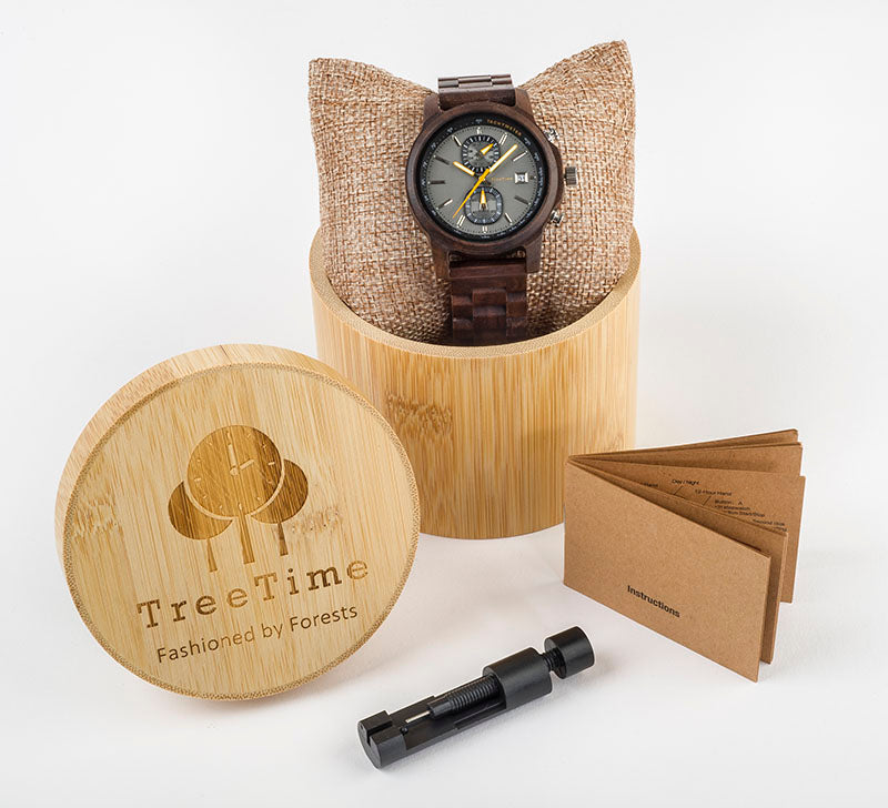 NUADA Walnut Mens Chronograph Watch