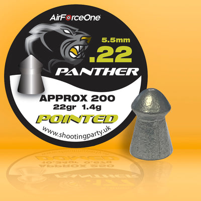 .22 AirForceOne Panther Pointed Airgun Pellets