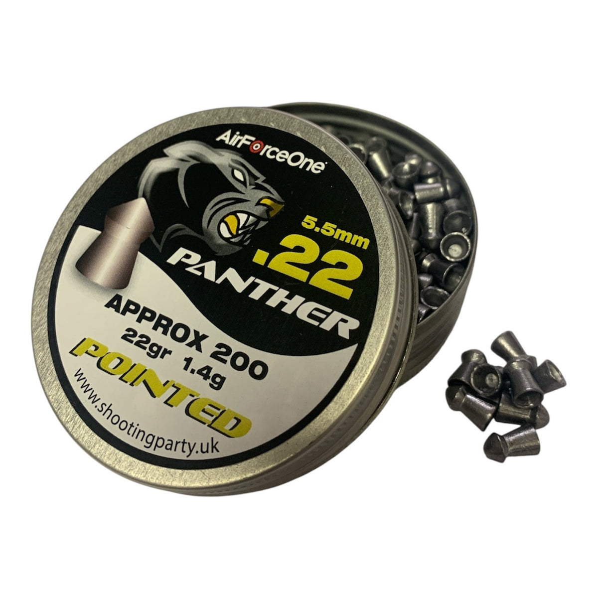 .22 AirForceOne Panther Pointed Airgun Pellets