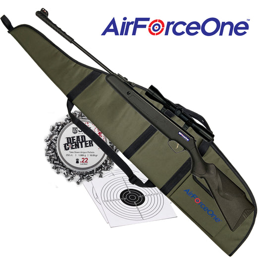 AirForceOne Breaker Ultimate Combo Air Rifle .177 .22  Black Synthetic Kit