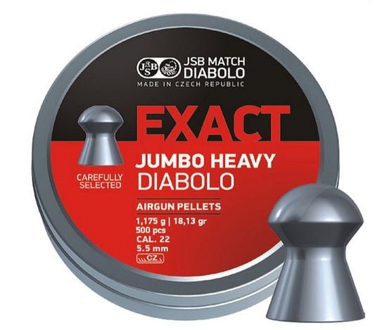 .22 JSB Exact Jumbo HEAVY Airgun Pellets