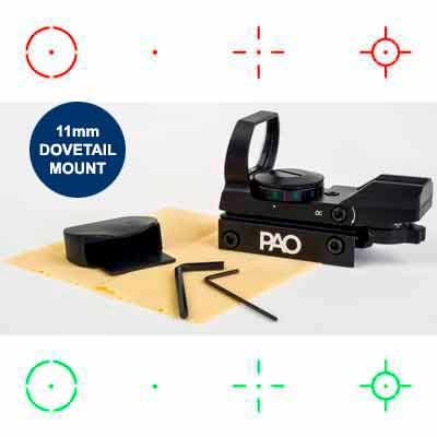 PAO Multi-Reticle Red Green Reflex Sight