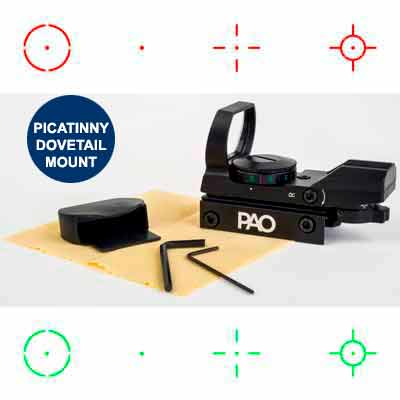 PAO Multi-Reticle Red Green Reflex Sight