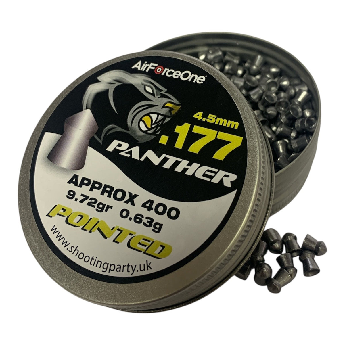 .177 AirForceOne Panther Pointed Airgun Pellets