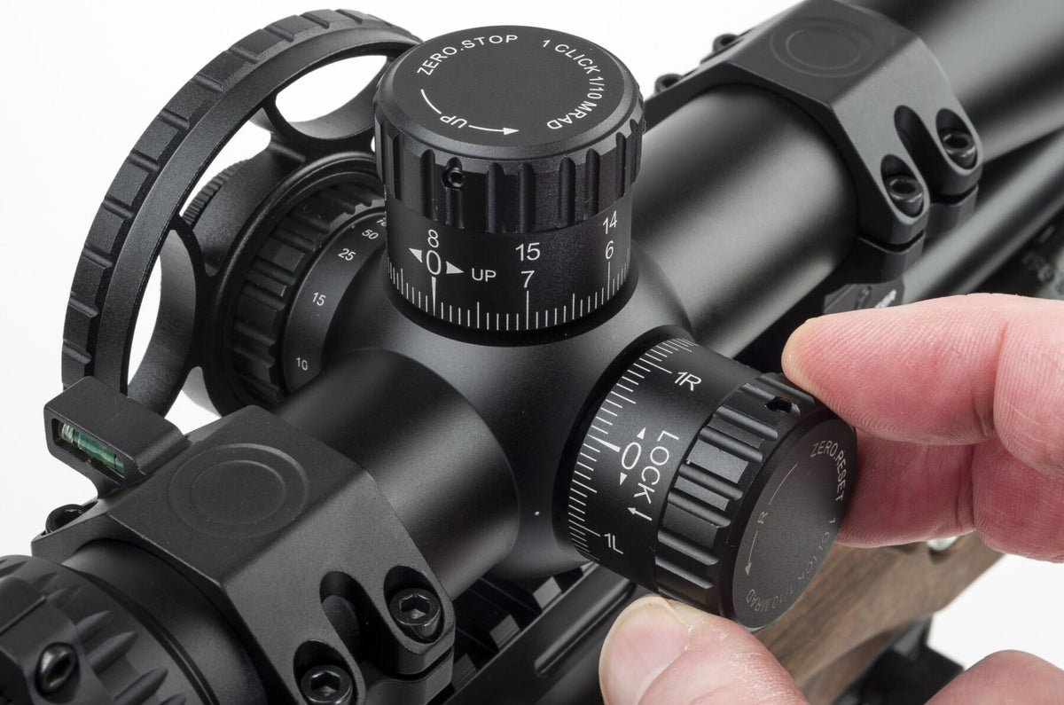 PAO® F1 5-30 x 56 IR PA Multi Stadia First Focal Plane Rifle Scope inc. Mounts & Sun Shade