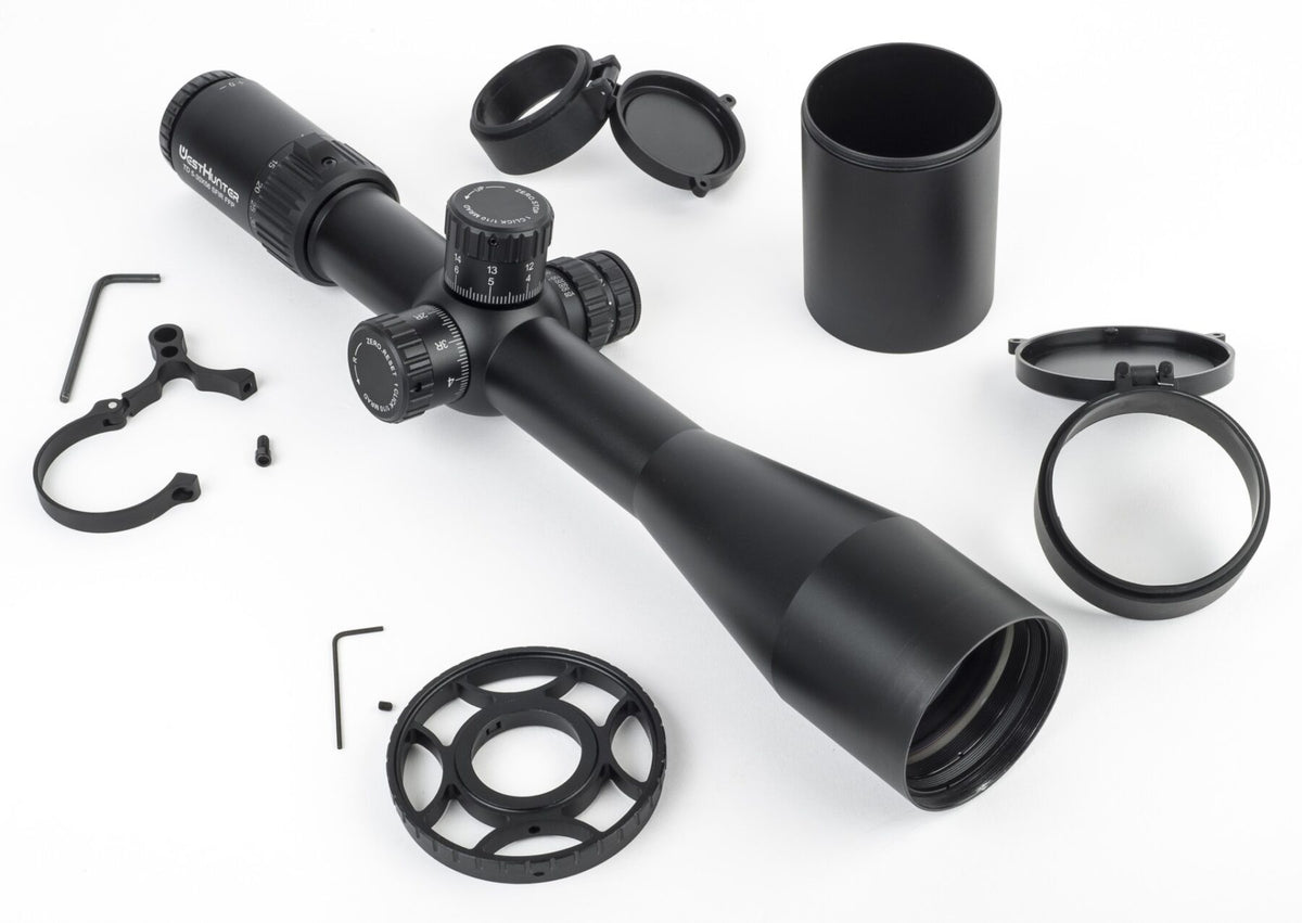 PAO® F1 5-30 x 56 IR PA Multi Stadia First Focal Plane Rifle Scope inc. Mounts & Sun Shade